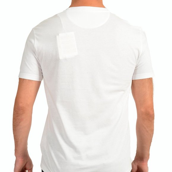 Valentino Men's White 2V3MG13D964 Logo Print Crewneck Short Sleeve T-Shirt - Picture 3 of 7